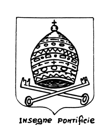 Image of the heraldic term: Insegne pontificie